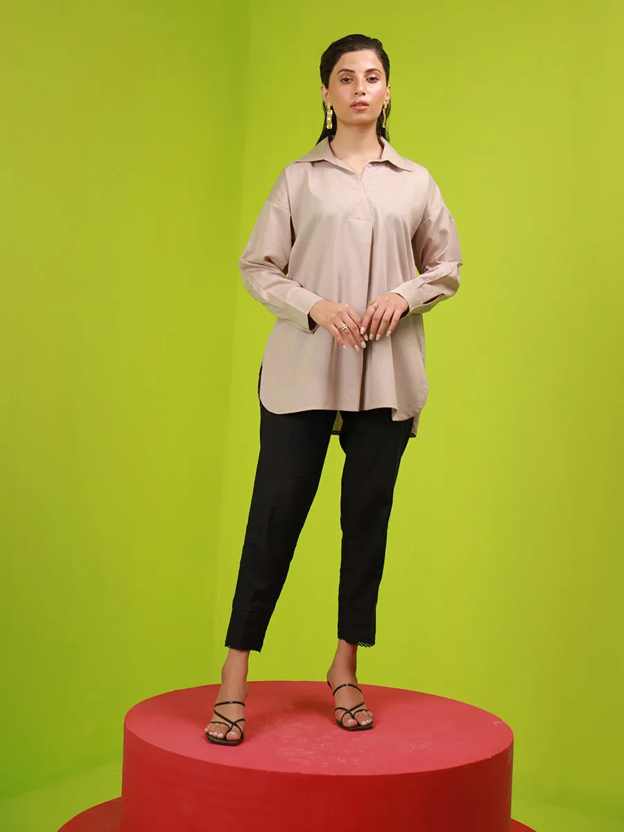 1pc - Stitched Basic Dobby Top