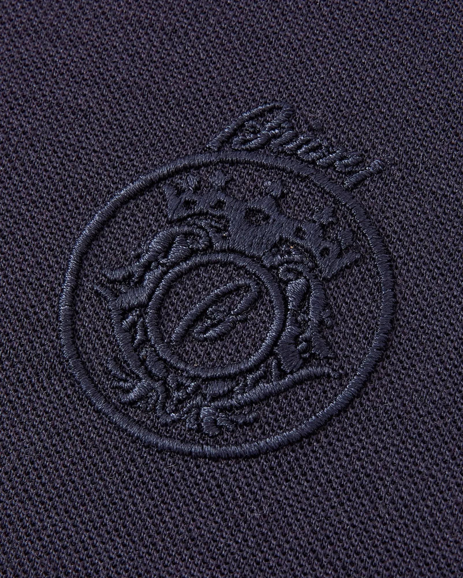 Brioni Short Sleeve Golf Branded Polo (Navy)