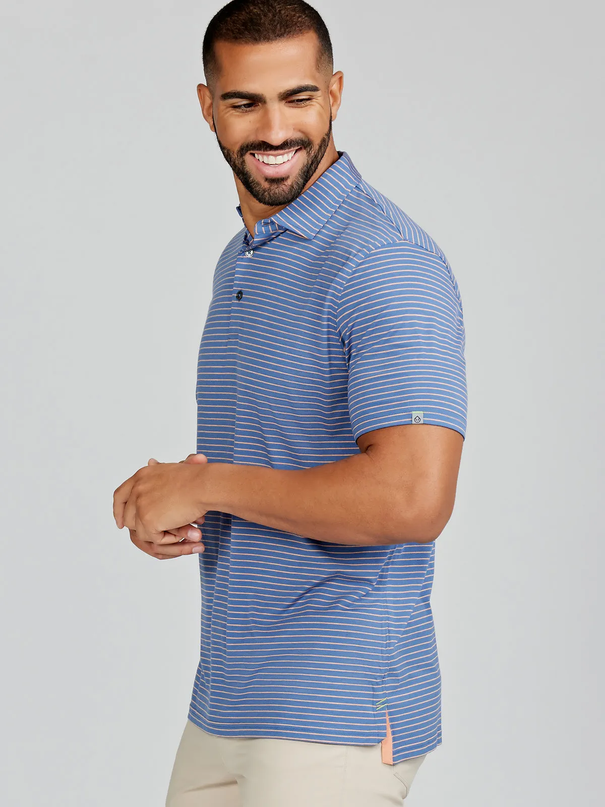 Cloud Lightweight Polo Brookline Stripe