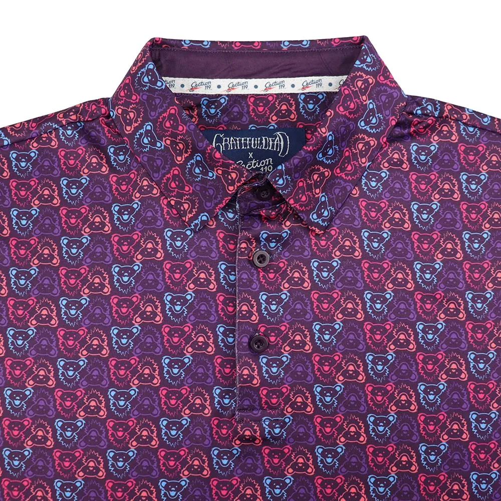 Grateful Dead | Performance Polo | Purple Bears