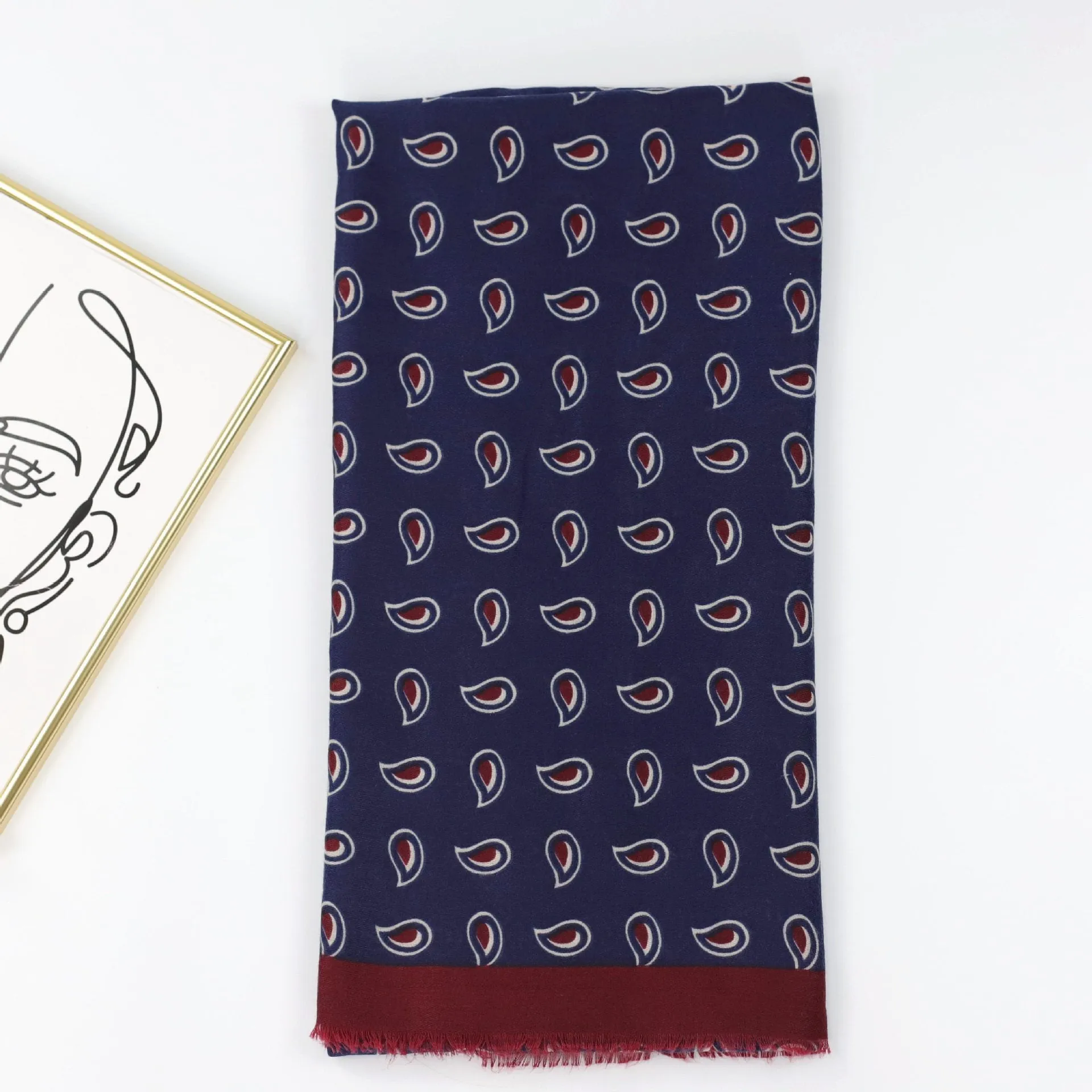 JY230803 Water droplet printed scarf