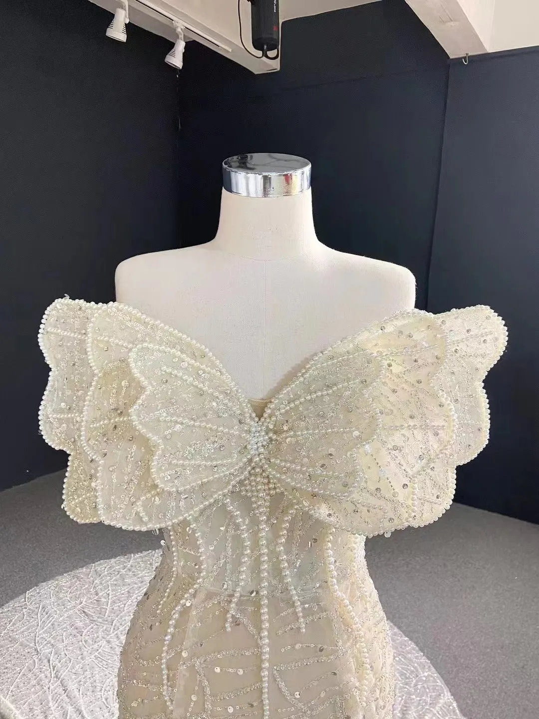 Luxury Mermaid Off-the-shoulder Beaded Wedding Dress Bridal Gowns 231003