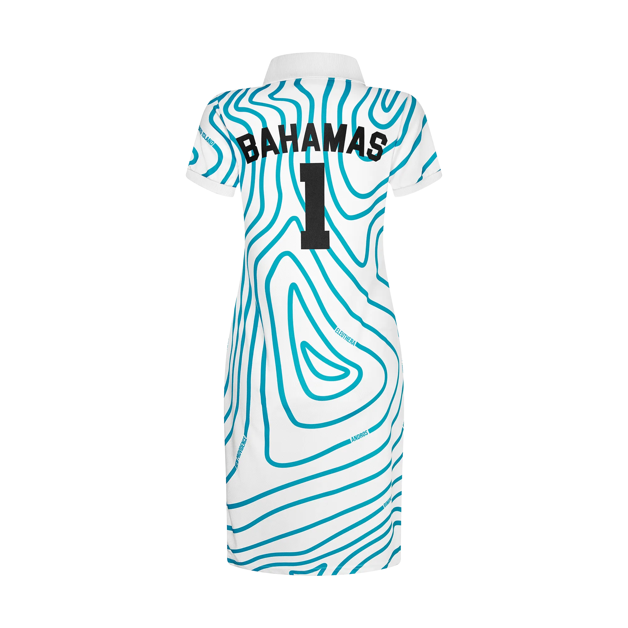 TEAM BAHAMAS POLO DRESS-WHITE